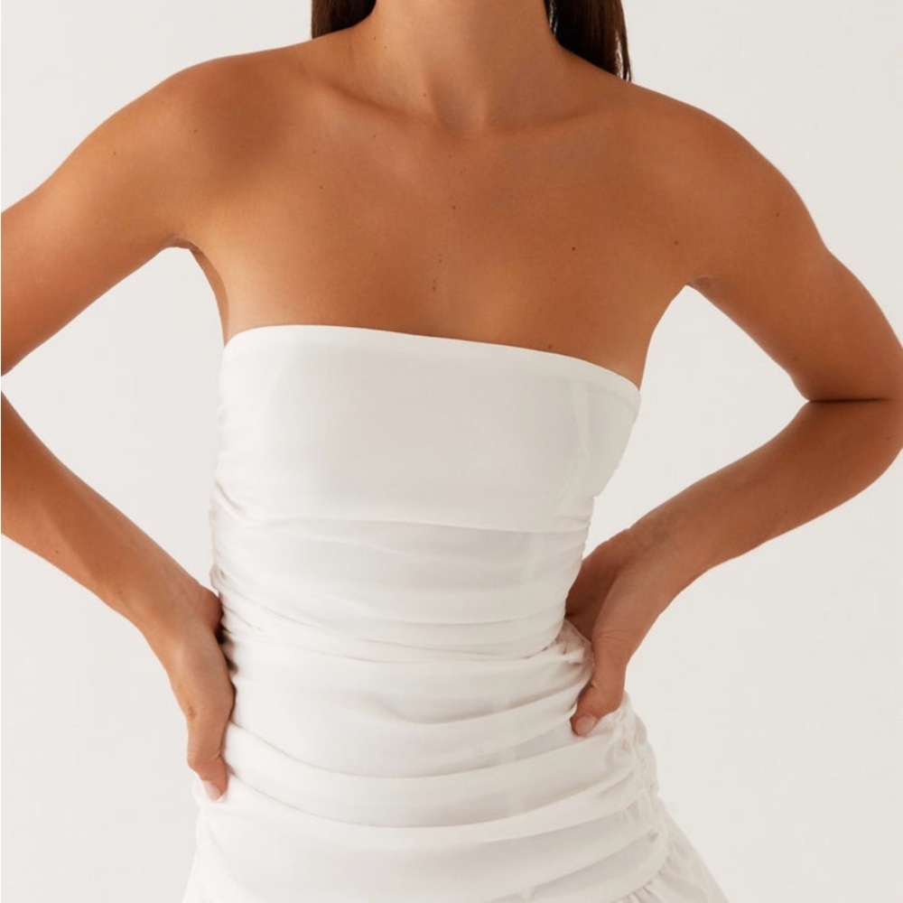 Peppermayo Strapless White Dress